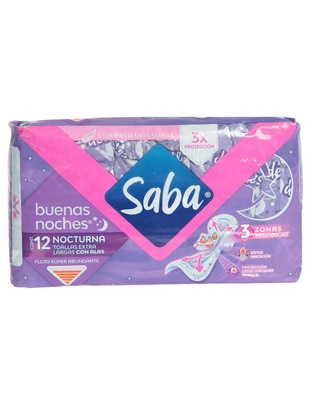 Toallas femeninas con alas 12 piezas Toallas femeninas con alas 12 piezas