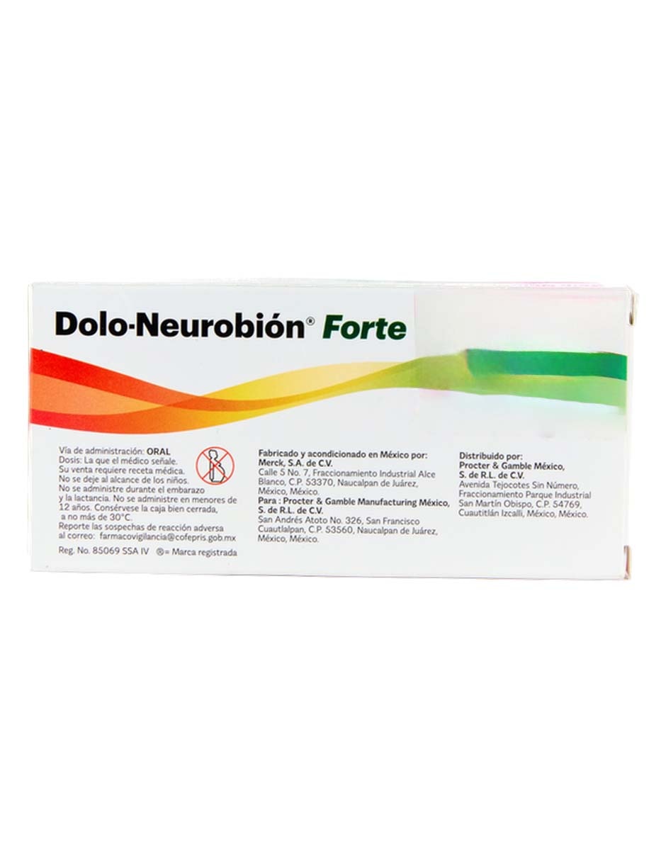 Tabletas para desinflamar y aliviar dolor intenso Dolo-Neurobión Forte