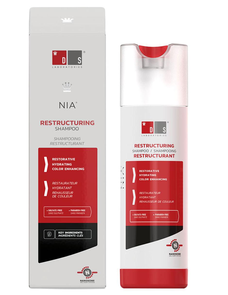 Shampoo reparador para cabello restructuring ds laboratories nia 205 ml 1