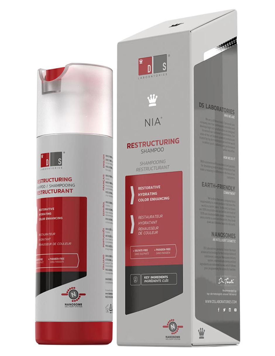 Shampoo reparador para cabello restructuring ds laboratories nia 205 ml 2