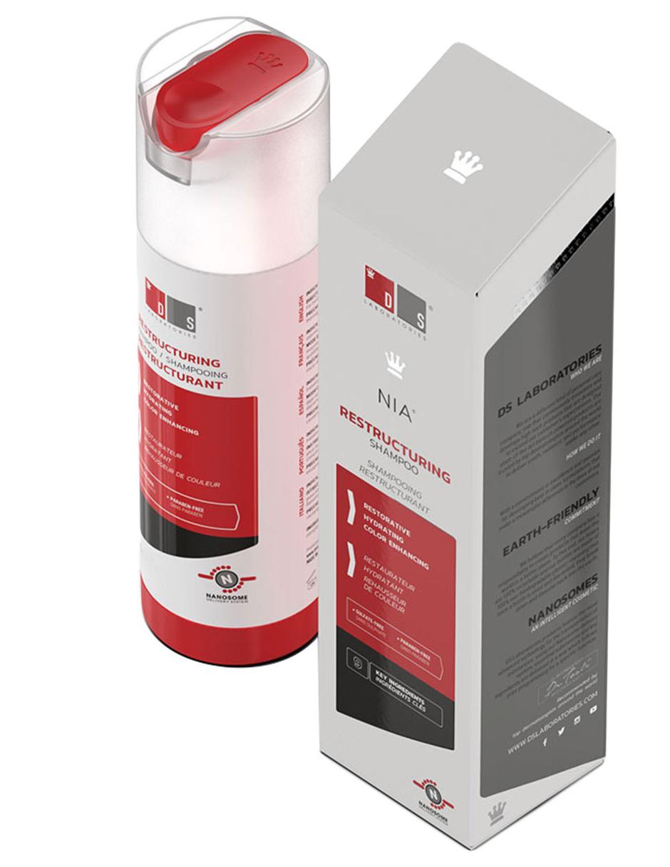 Shampoo reparador para cabello restructuring ds laboratories nia 205 ml 4