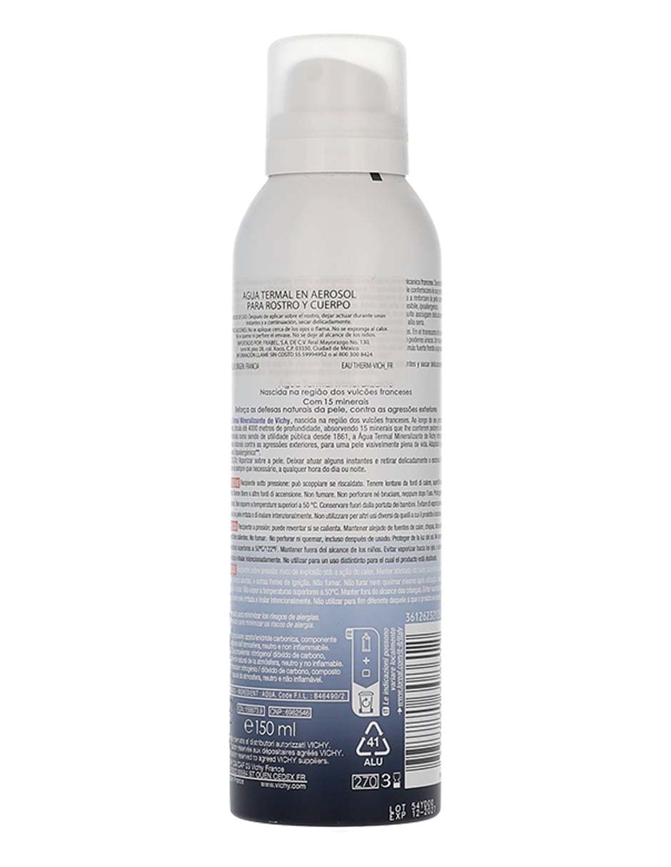 Agua termal rostro y cuerpo Agua Termal Mineralizante para calmar la piel 5
