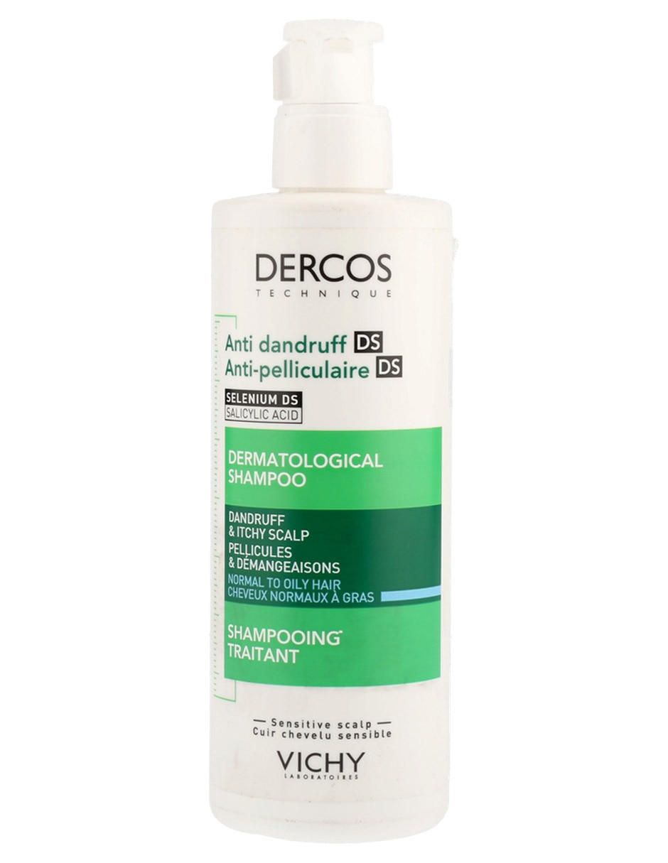 Shampoo dermatológico caspa grasa para cabello normal y graso Selenium Ds Salicylic Acid Vichy