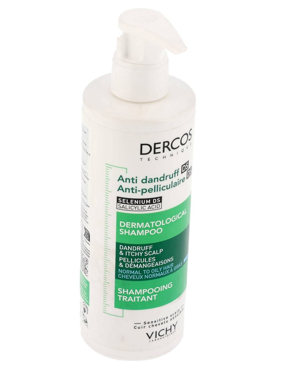 Shampoo dermatológico caspa grasa para cabello normal y graso Selenium Ds Salicylic Acid Vichy