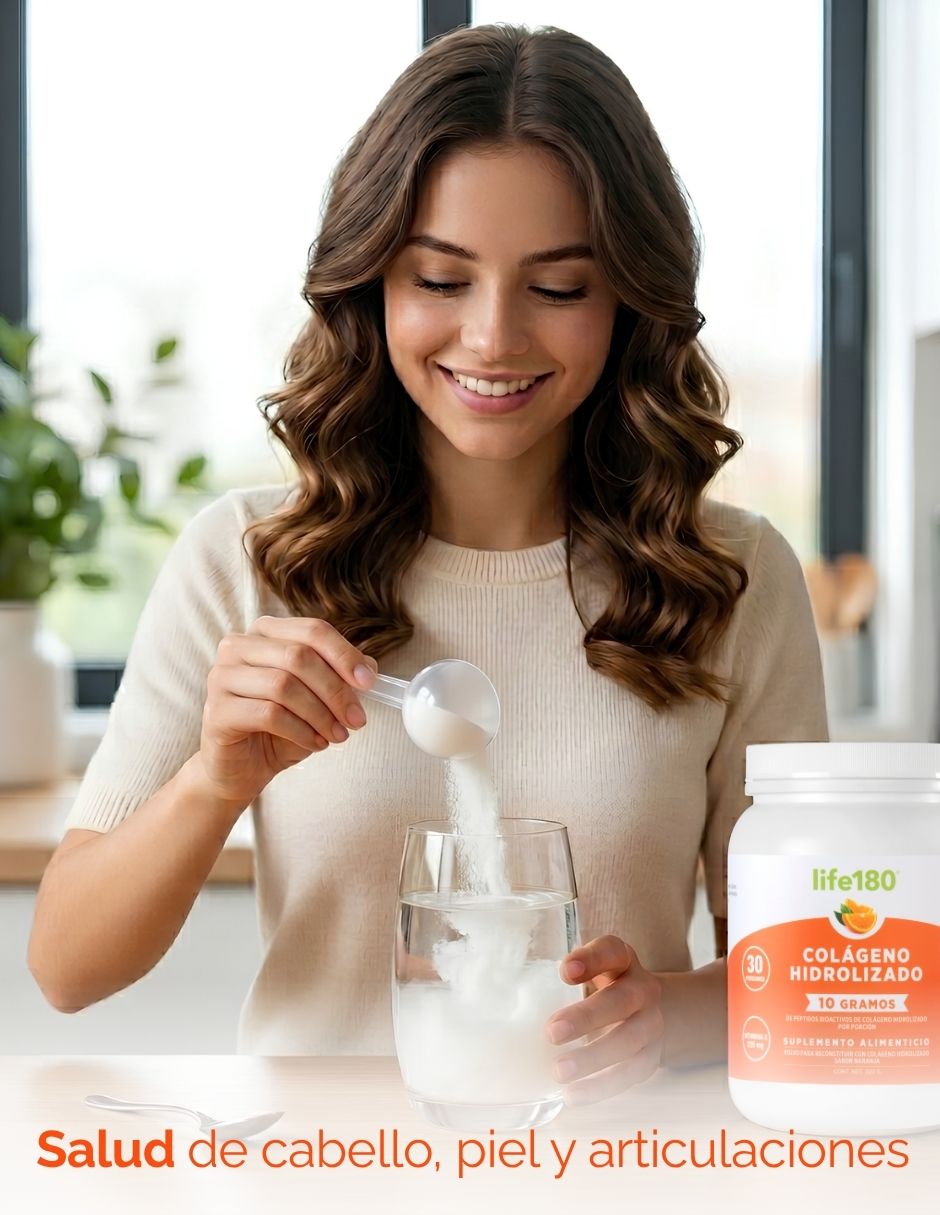 Colágeno hidrolizado Life 180 sabor naranja de 450 g