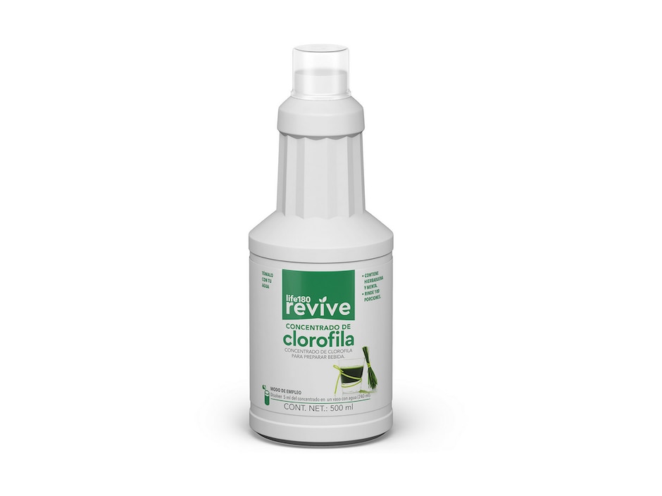Concentrado de clorofila Life 180 sabor menta - hierbabuena de 500 ml