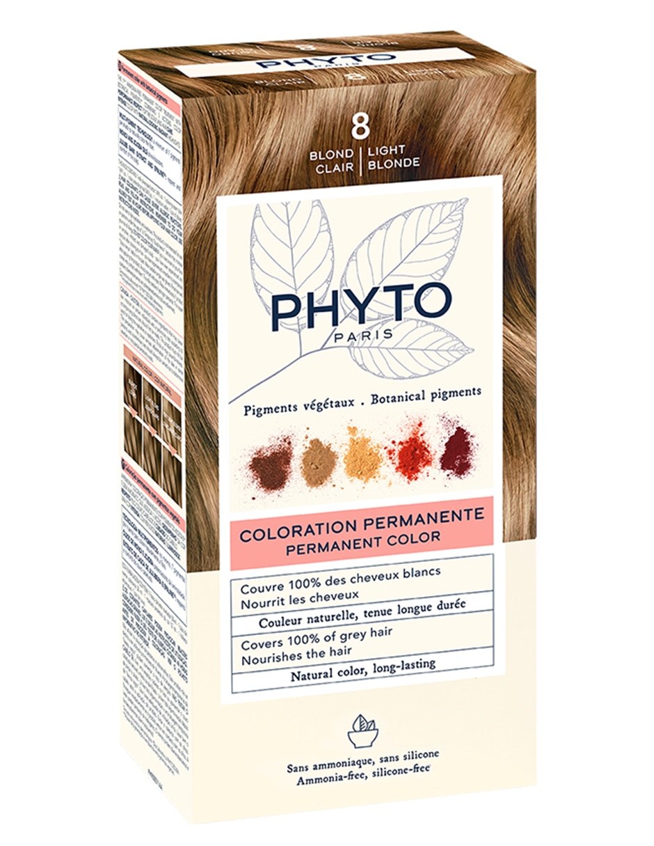 Tinte para cabello Coloration Permanente Botanical Pigments tono 8.0 rubio claro 2