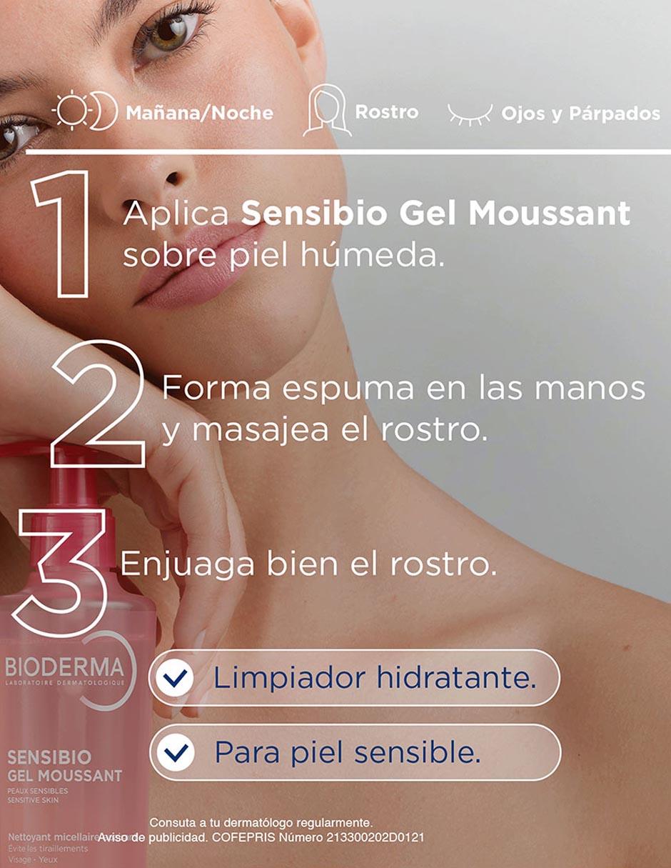 Jabón facial Gel Moussant Sensibio 4