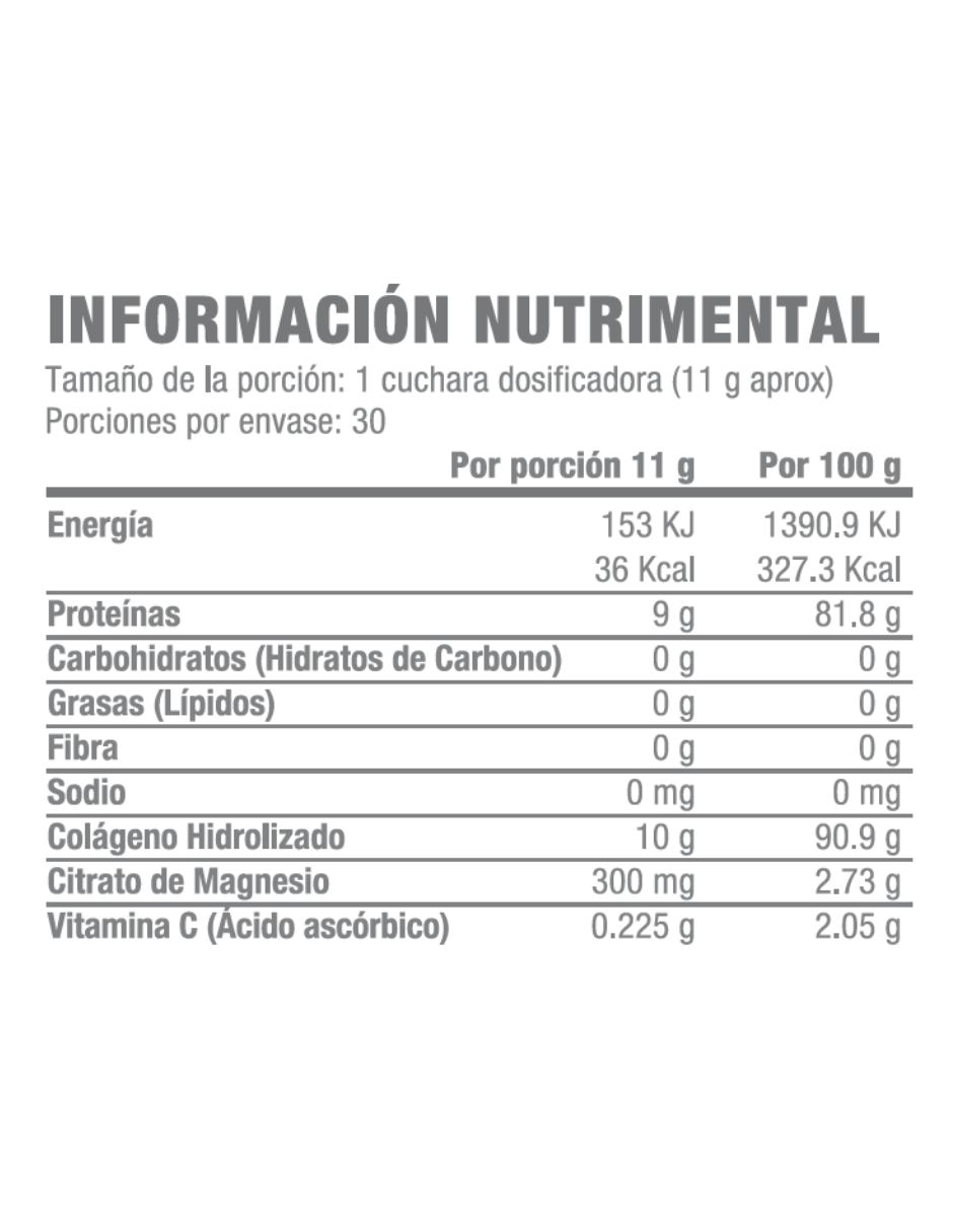 Colágeno hidrolizado Life 180 con citrato de magnesio y vitamina C sabor uva de 330 G