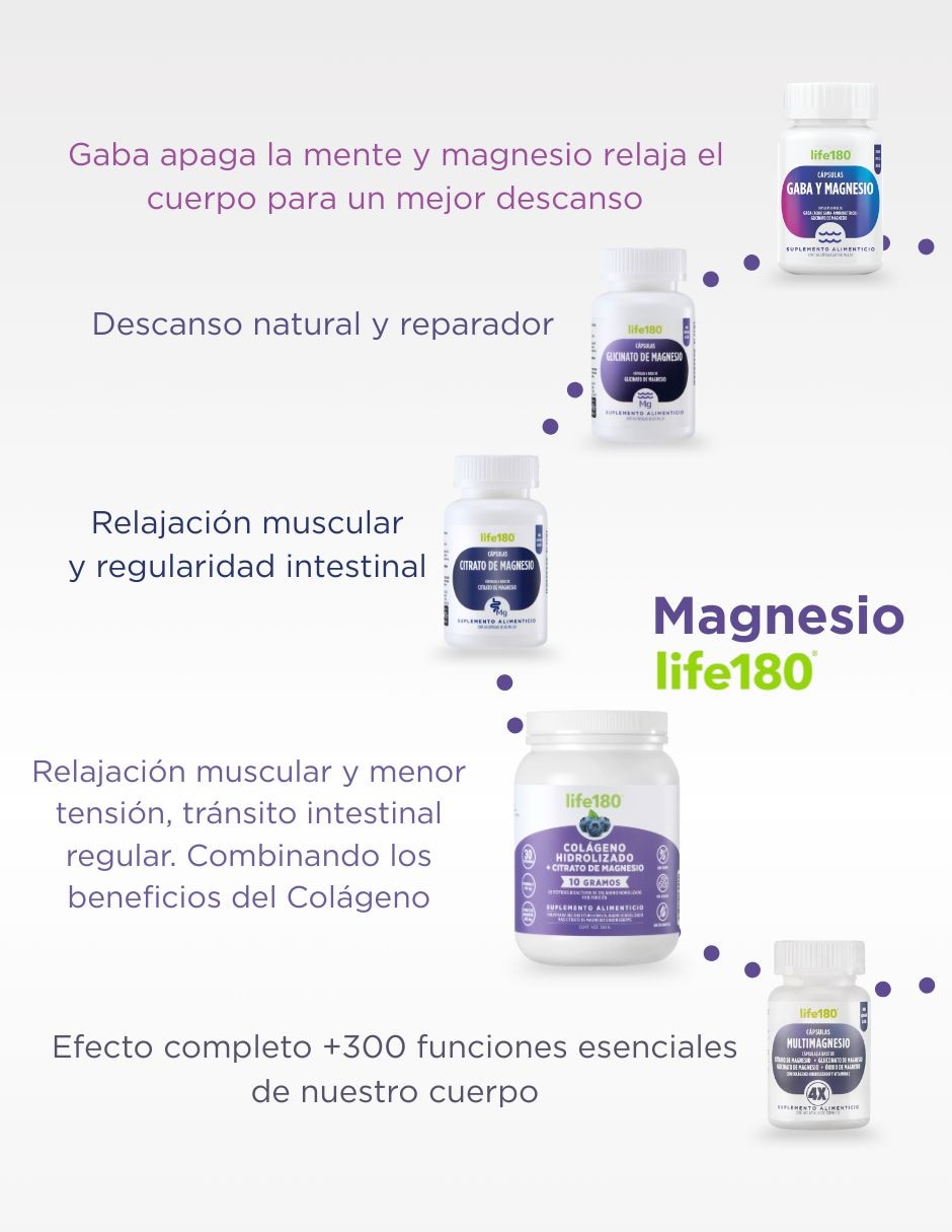 Colágeno hidrolizado Life 180 sabor uva de 450 g