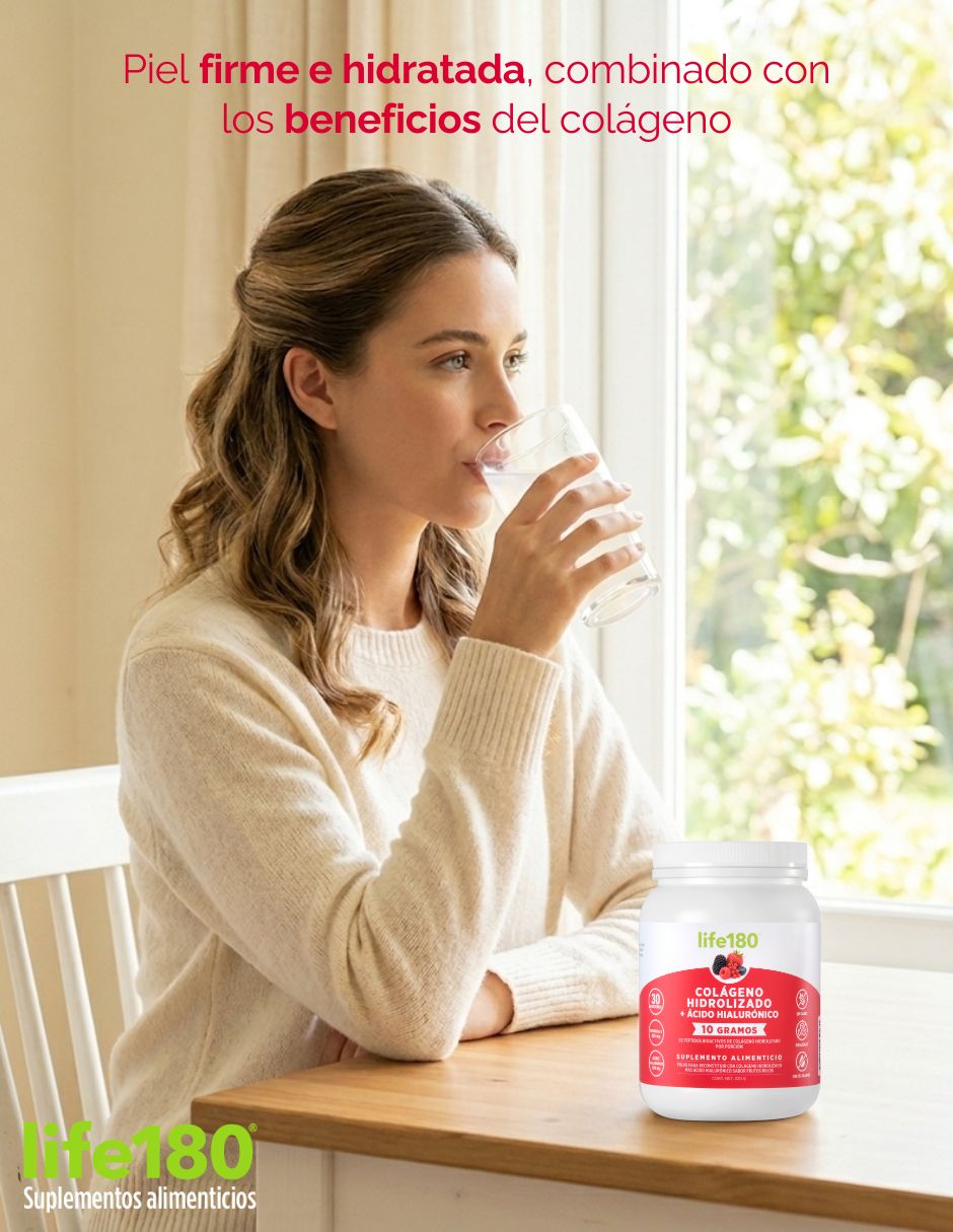 Colágeno hidrolizado + ácido hialurónico sabor frutos rojos de 450 g 6