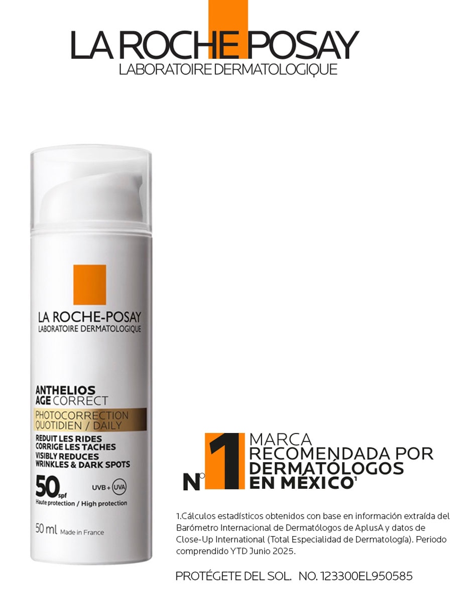 Protector solar FPS 50+ anthelios age correct La Roche Posay 50 ml