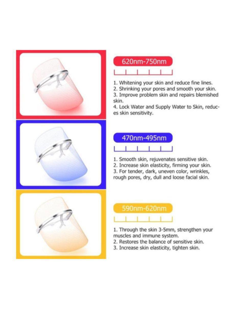 Mascarilla LED facial Glomeve