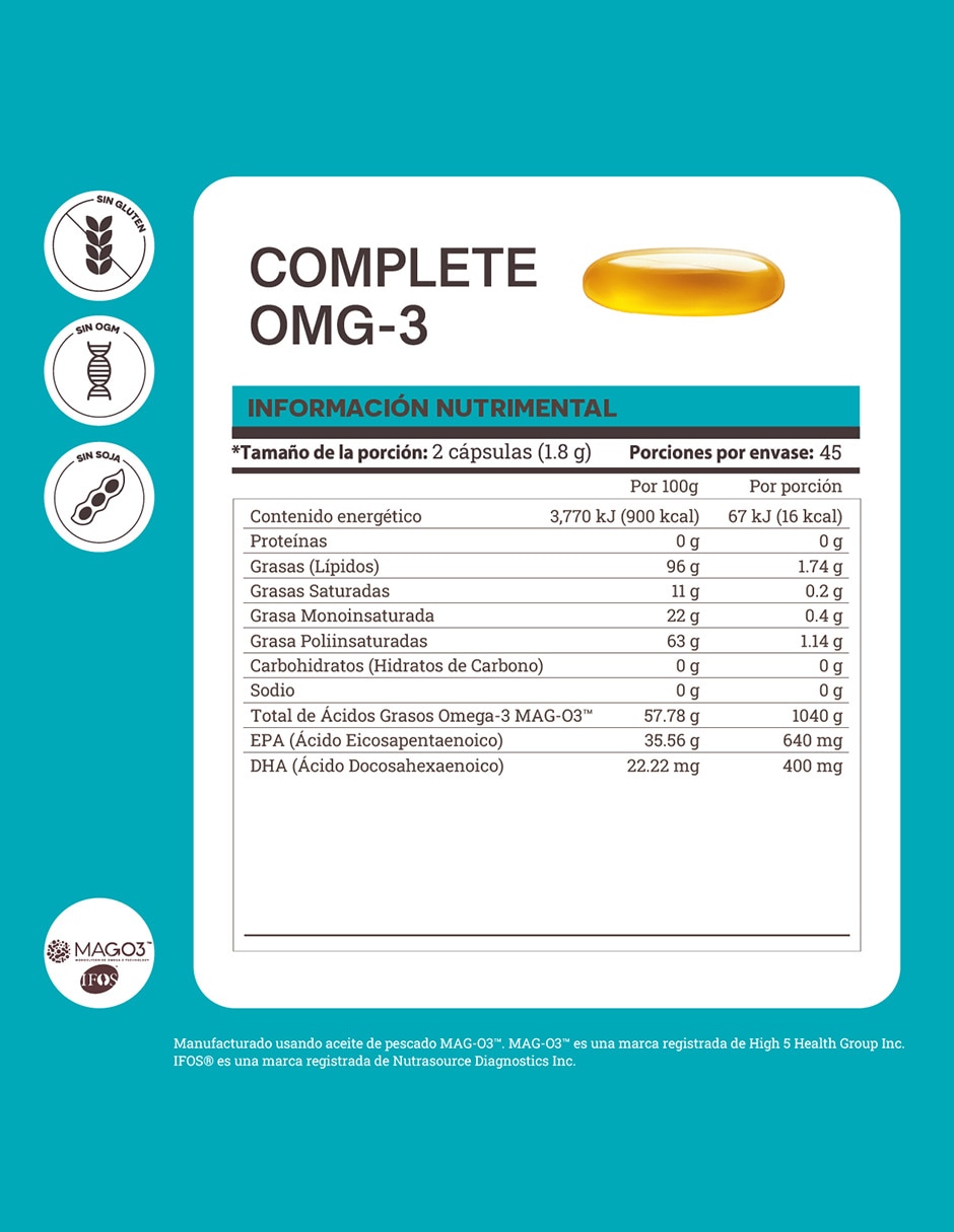 Complete OMG-3 omega 90 cápsulas 5