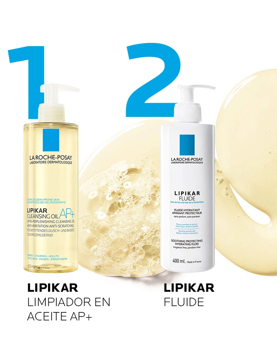 Limpiador corporal Cleansing Oil AP+ La Roche Posay Lipikar para purificar