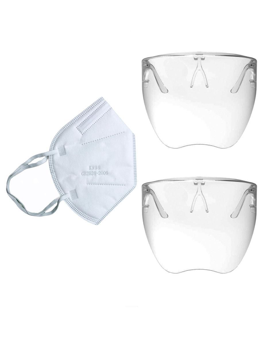 Set 20 cubrebocas KN95 Tomods + 2 caretas