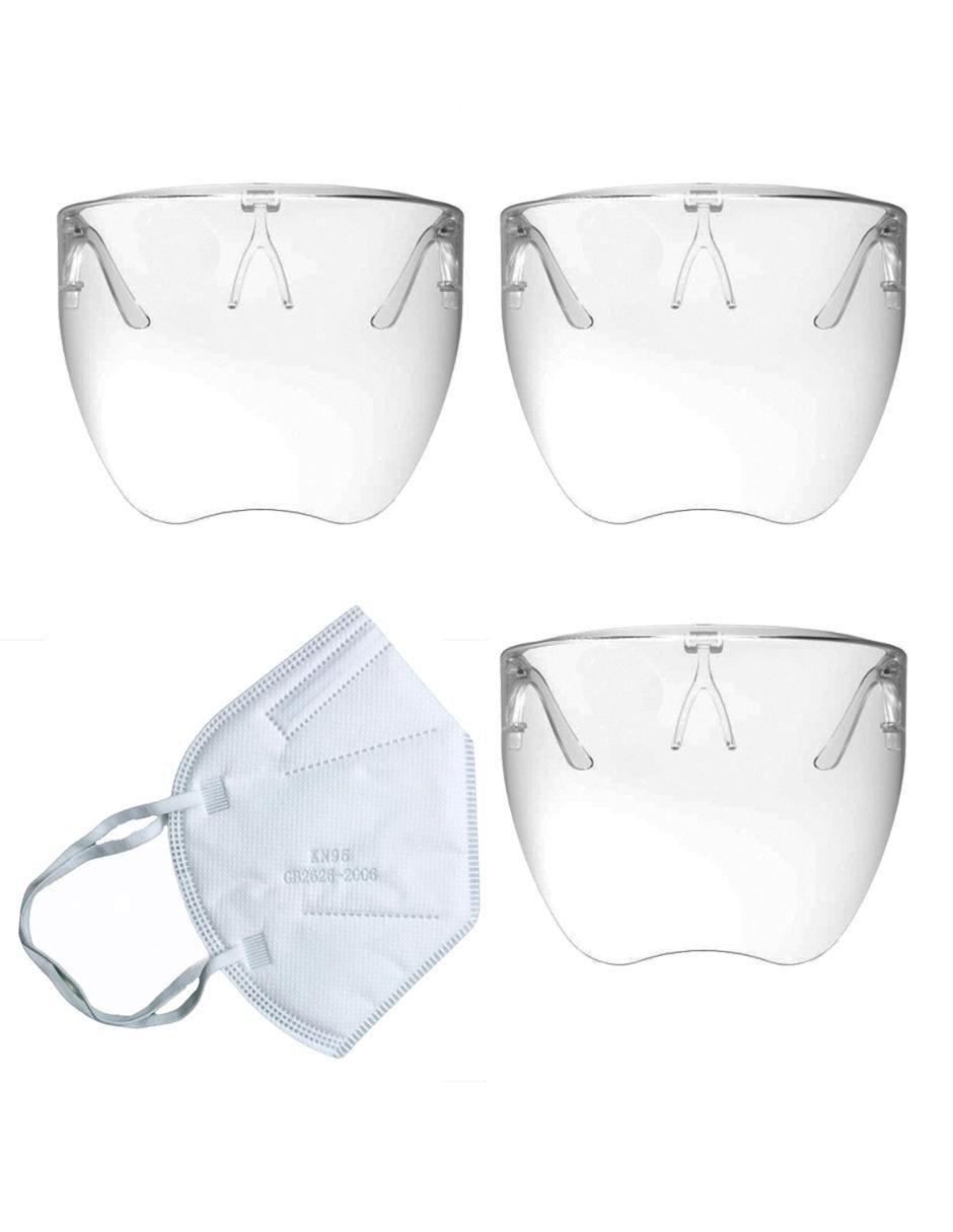 Set 30 cubrebocas KN95 Tomods + 3 caretas