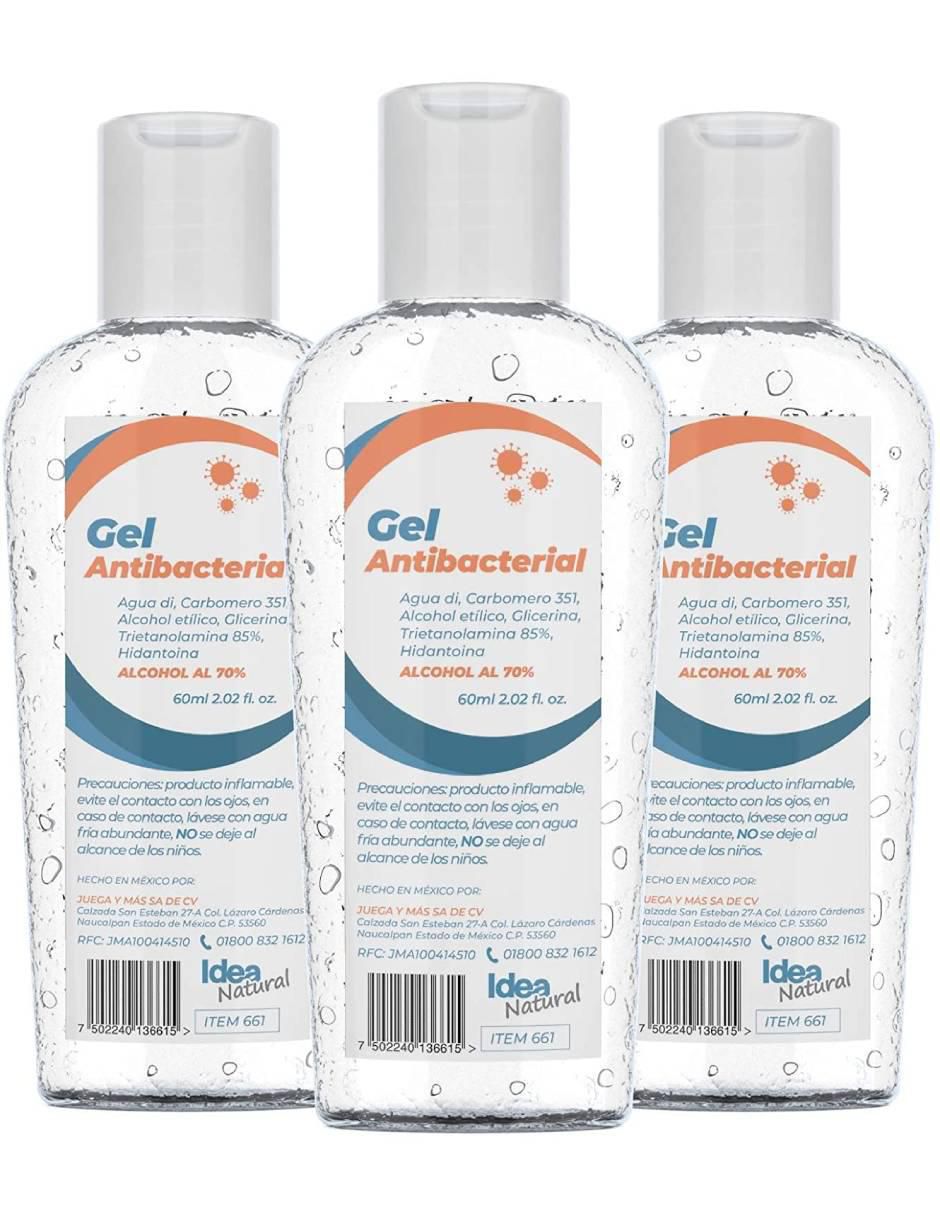 Gel antibacterial desinfectante 3 piezas Gel antibacterial desinfectante 3 piezas