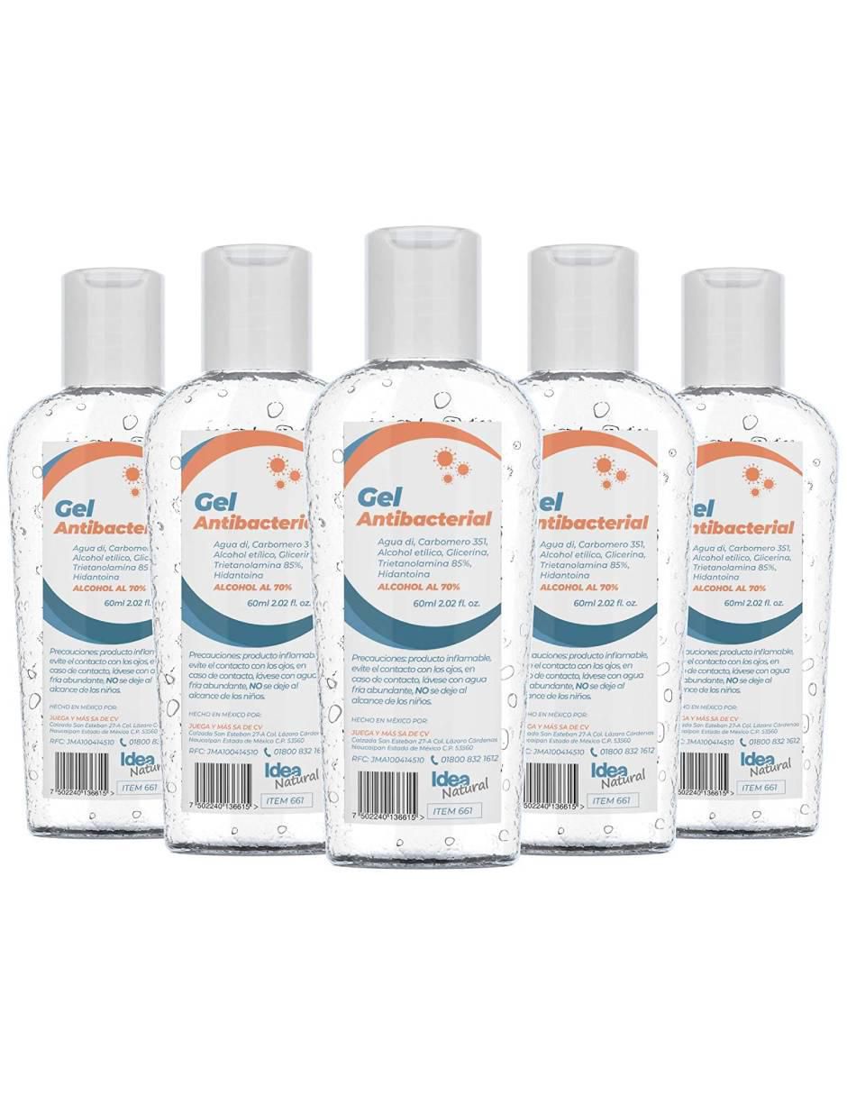 Gel antibacterial desinfectante 5 piezas Gel antibacterial desinfectante 5 piezas