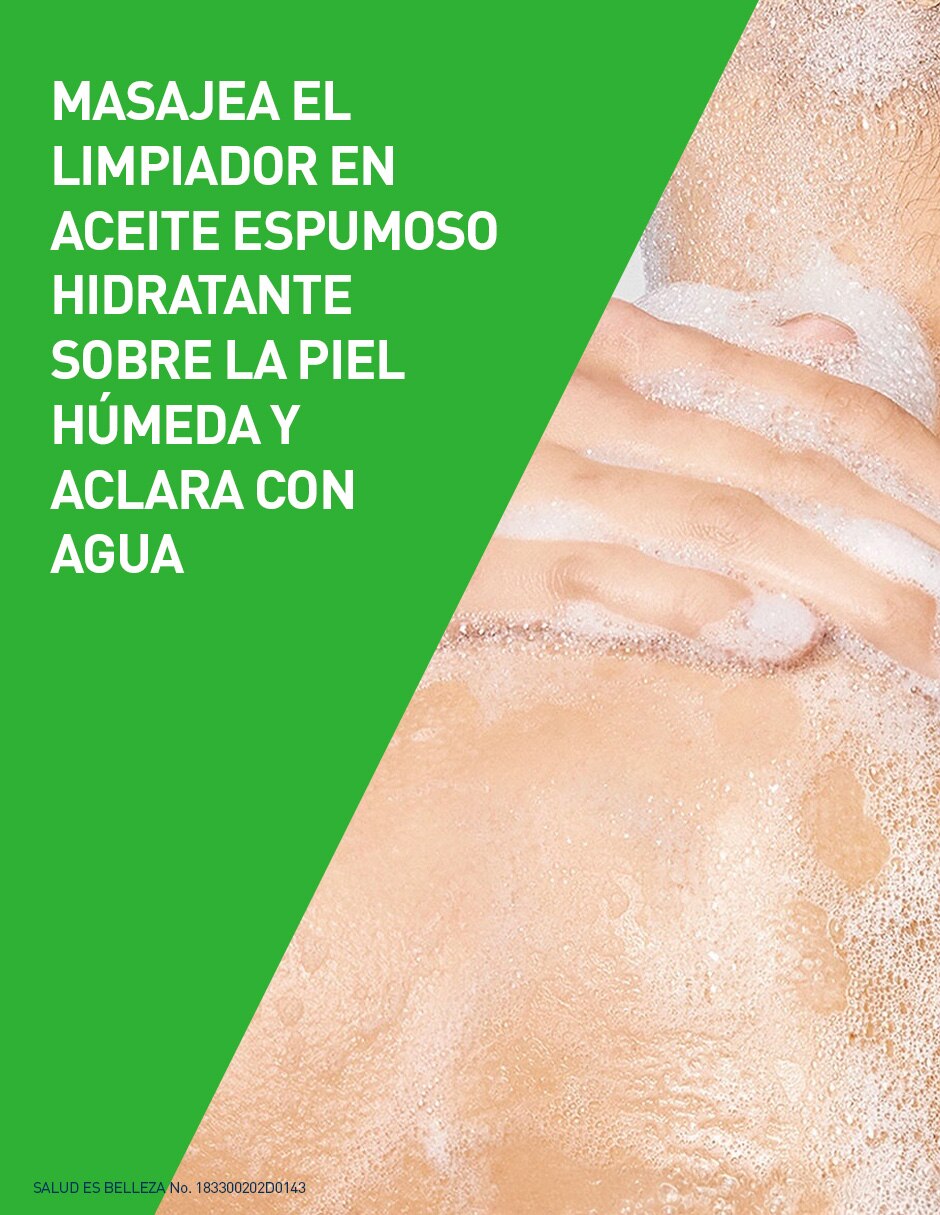 Limpiador rostro y cuerpo en Aceite Espumoso Hidratante para calmar la piel 9