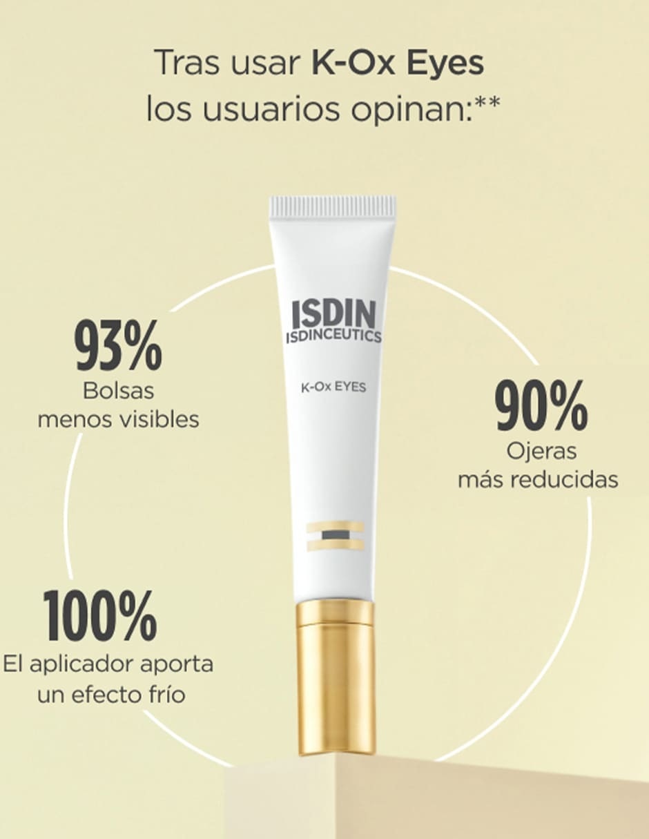 Crema para contorno de ojos recomendada para desinflamar y relajar de día y noche Isdin para todo tipo piel 6