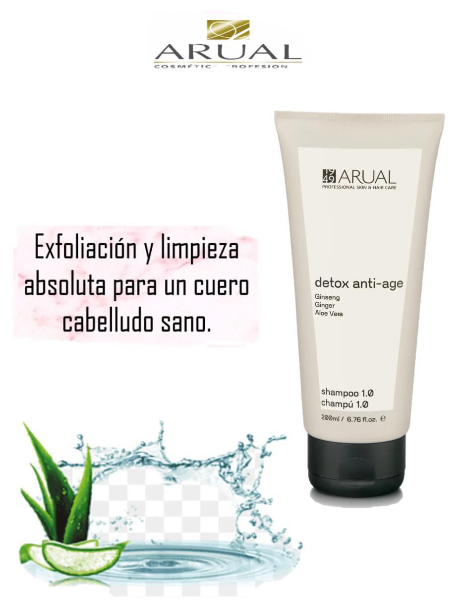 Shampoo para cabello Champú Exfoliante Anti-Pollution Arual Detox Anti-Age 200 ml