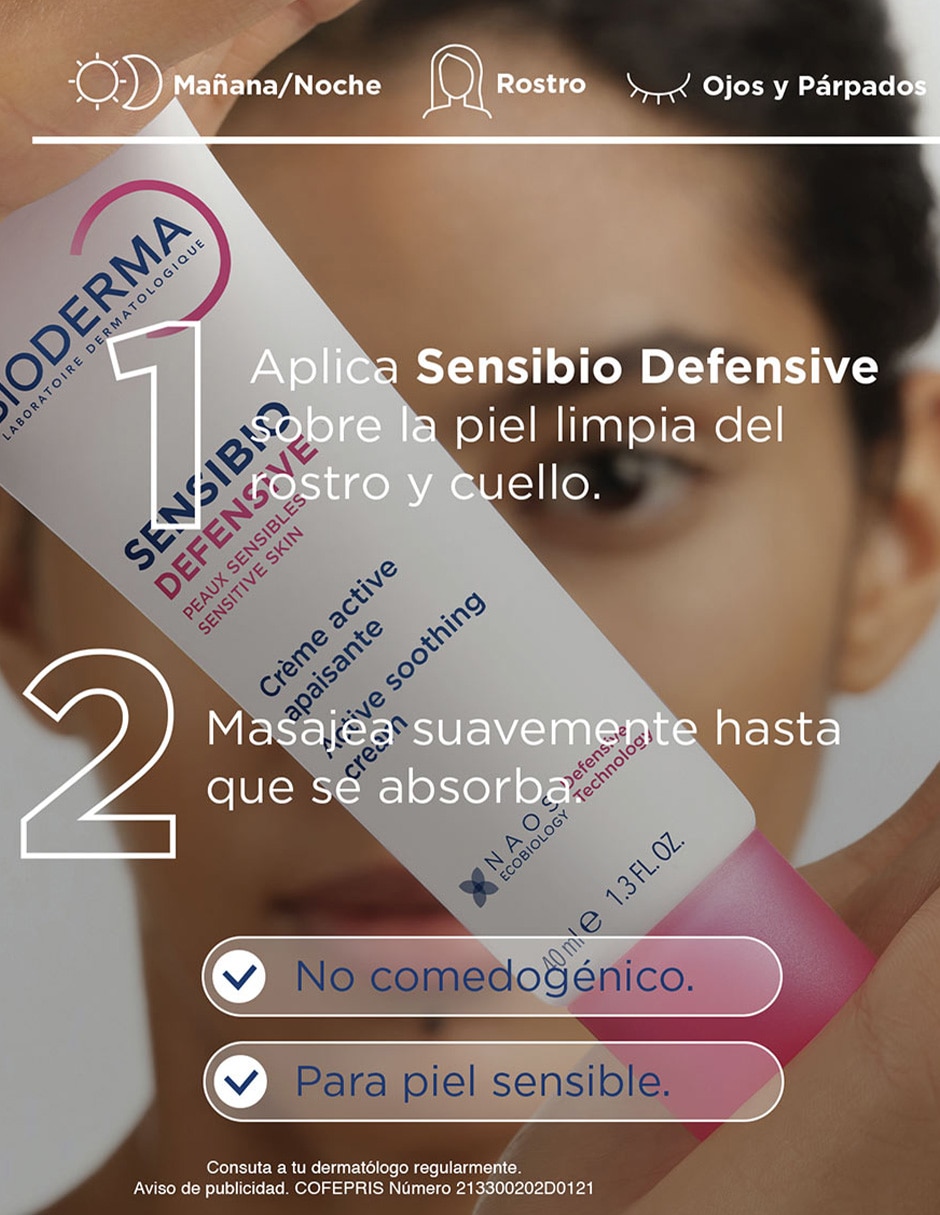 Crema facial recomendada para regenerar de día y noche Sensibio para piel sensible 6