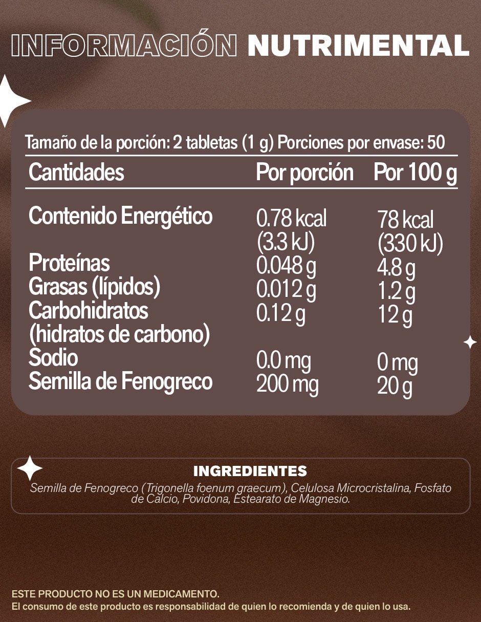 Fenogreco 100 tabletas Lemon Cochella con Trigonella Foenum-Graecum