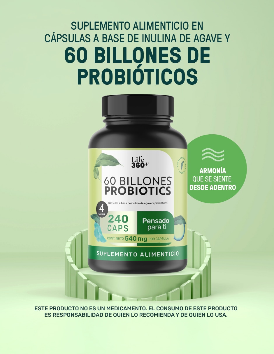 Probióticos Life 360+ 60 Billones Life360+ de 240 cápsulas