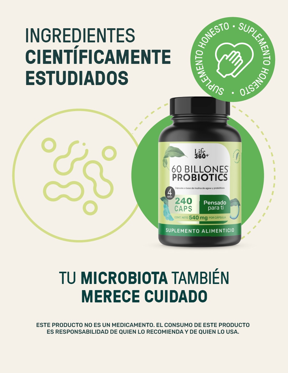 Probióticos Life 360+ 60 Billones Life360+ de 240 cápsulas