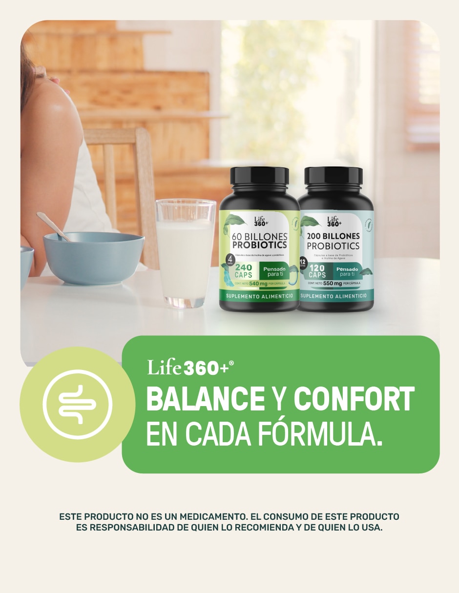 Probióticos Life 360+ 60 Billones Life360+ de 240 cápsulas