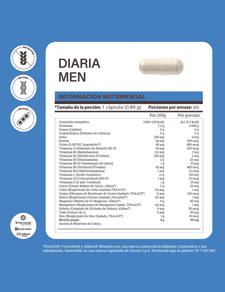 Multivitamínico y multimineral Matter 60 cápsulas para hombre