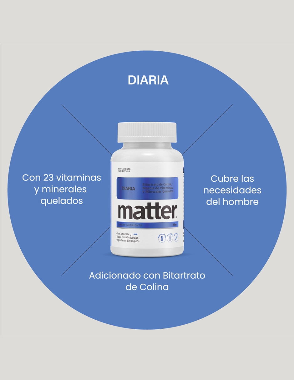 Multivitamínico y multimineral Matter 60 cápsulas para hombre