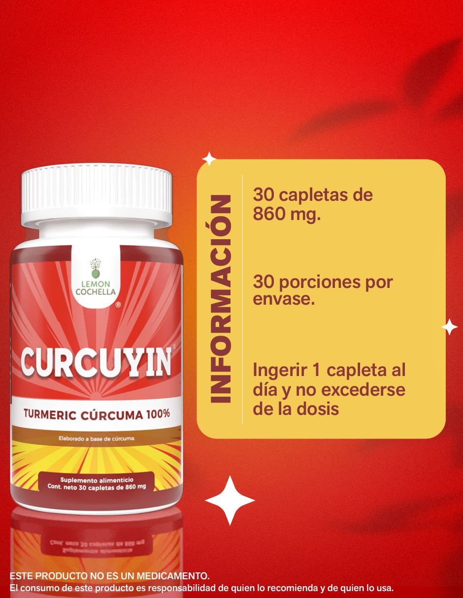 Suplementos alimenticios curcuyin túrmeric con cúrcuma