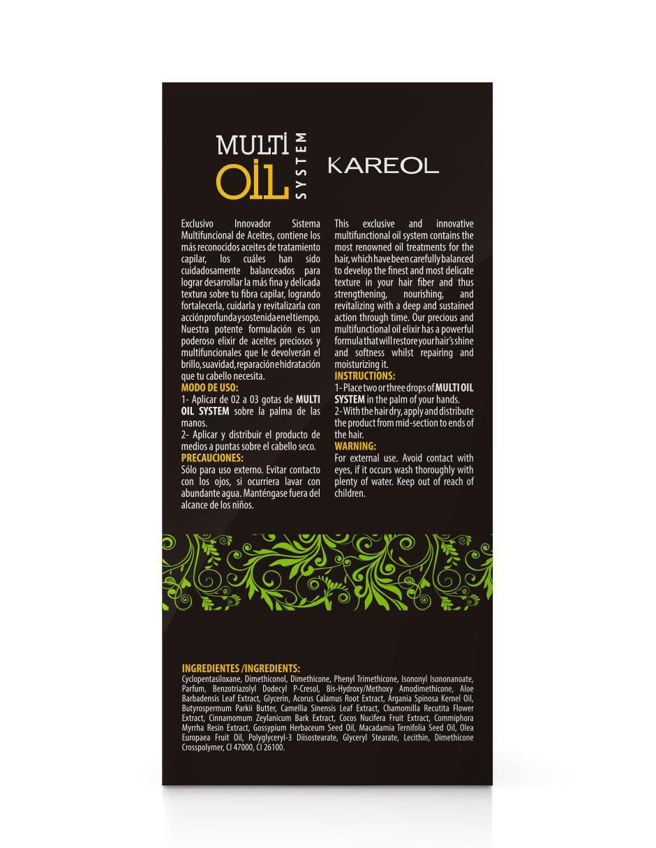 Tratamiento capilar hidratante Kareol Multi Oil