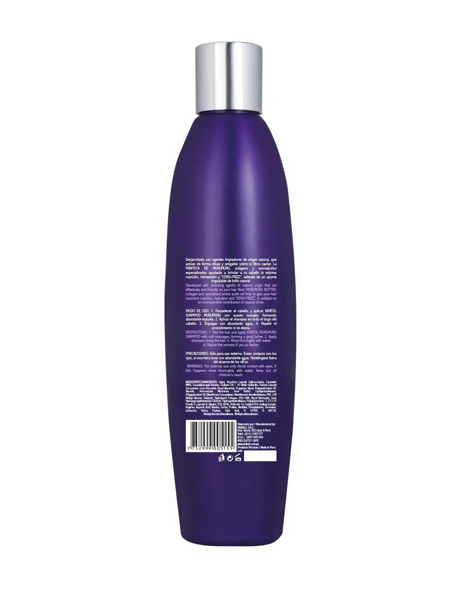 Shampoo anti frizz para cabello Hidratación Control Volumen 300 ml