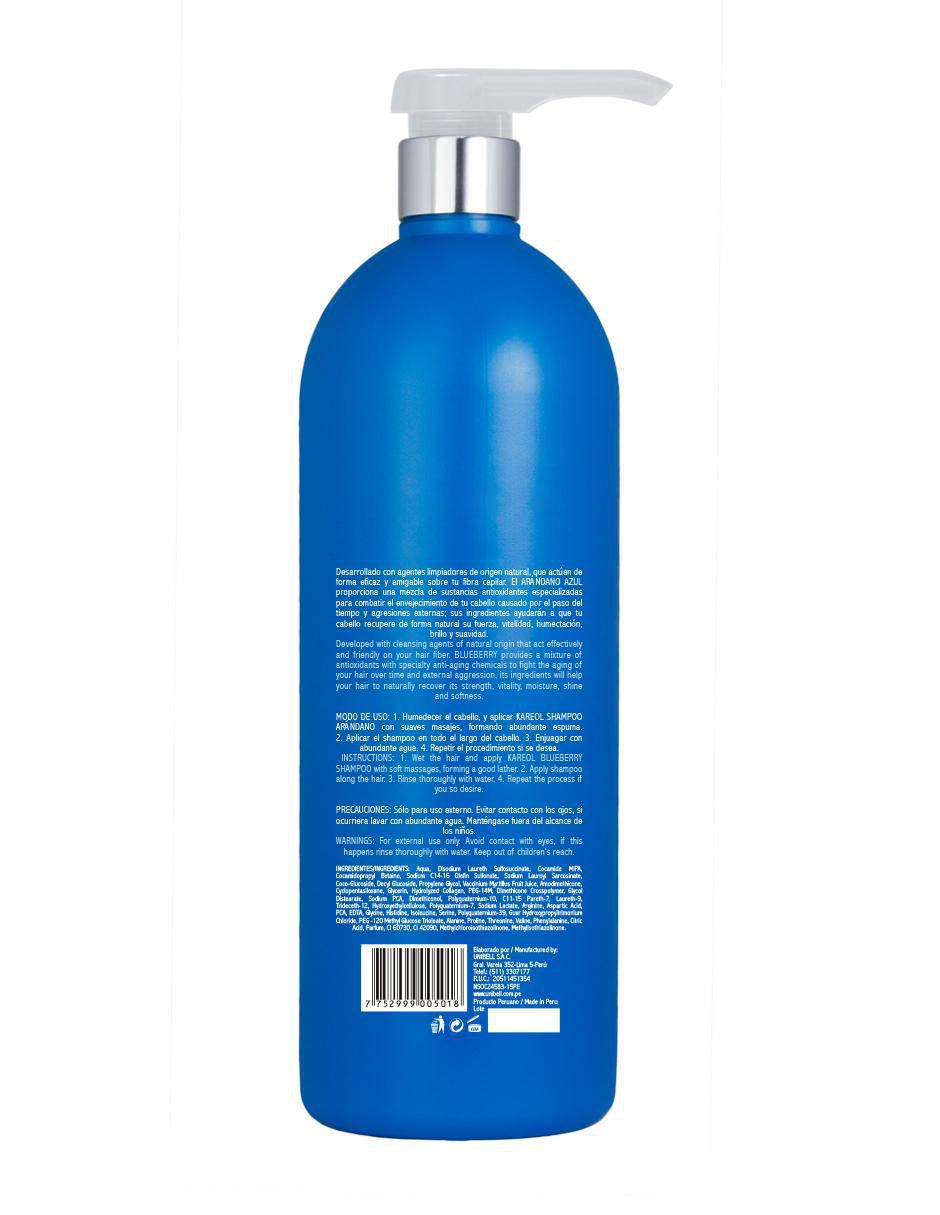 Shampoo para cabello arándan fuerza antiedad antioxidante 1000 ml Shampoo para cabello arándan fuerza antiedad antioxidante 1000 ml