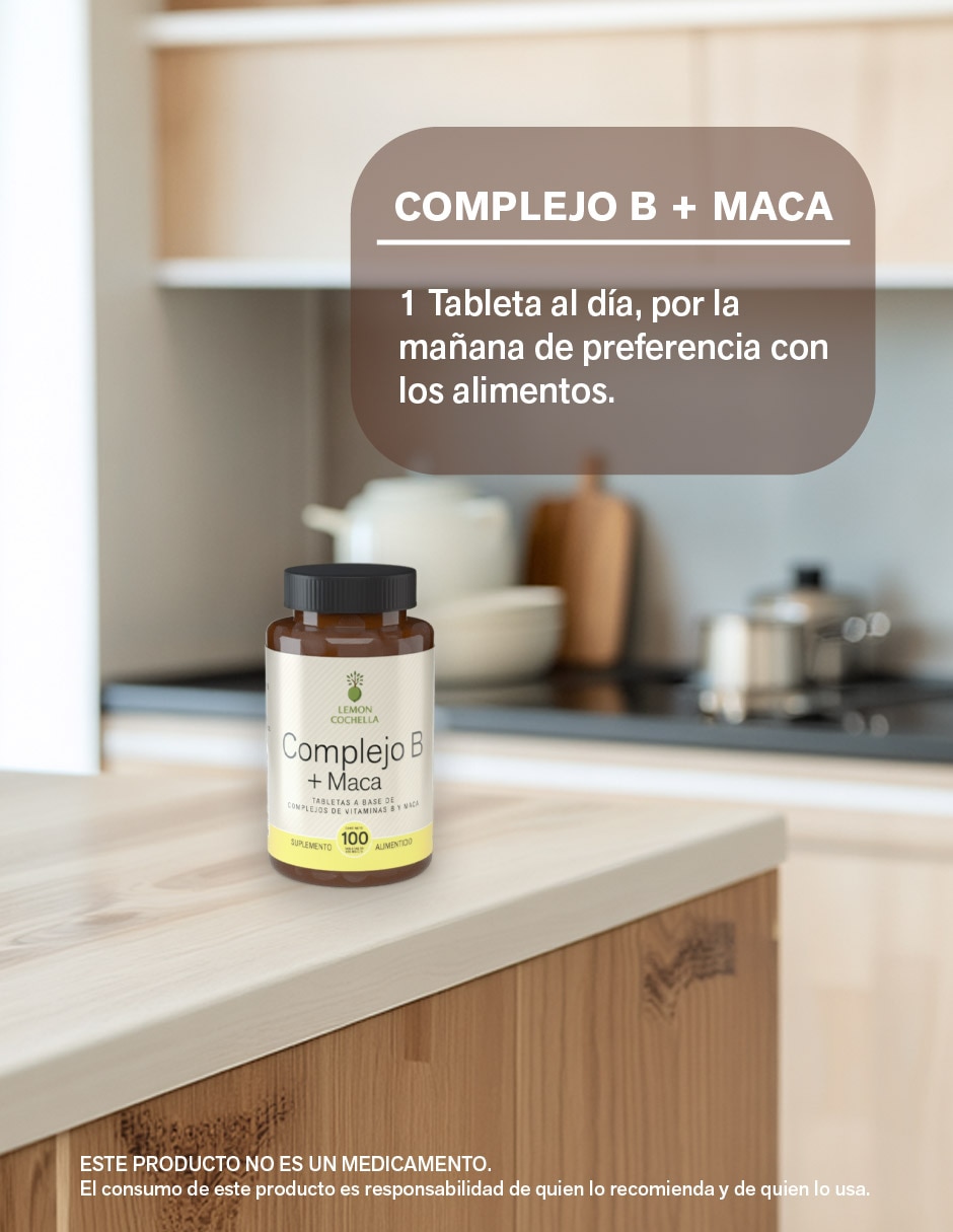 Suplemento alimenticio con complejo de vitamina b de 100 tabletas 6