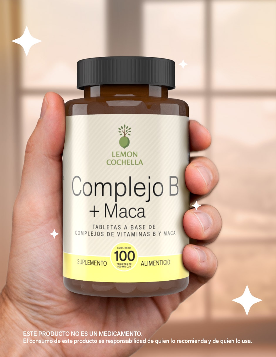Suplemento alimenticio con complejo de vitamina b de 100 tabletas