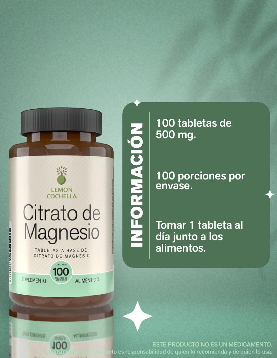 Citrato de magnesio lemon cochella con citrato de magnesio