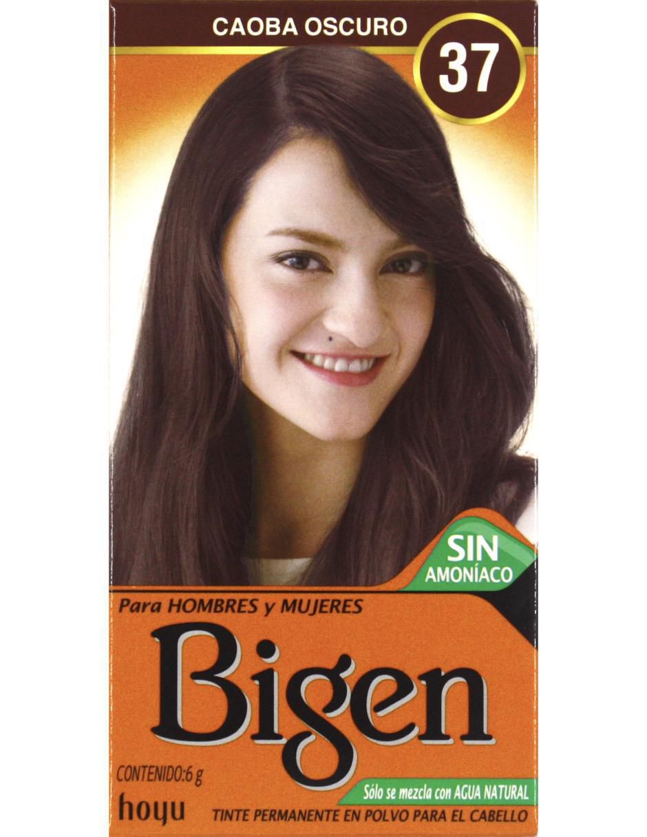 Tinte para cabello en polvo caoba oscuro No 37 Bigen tono 3.0 castaño obscuro