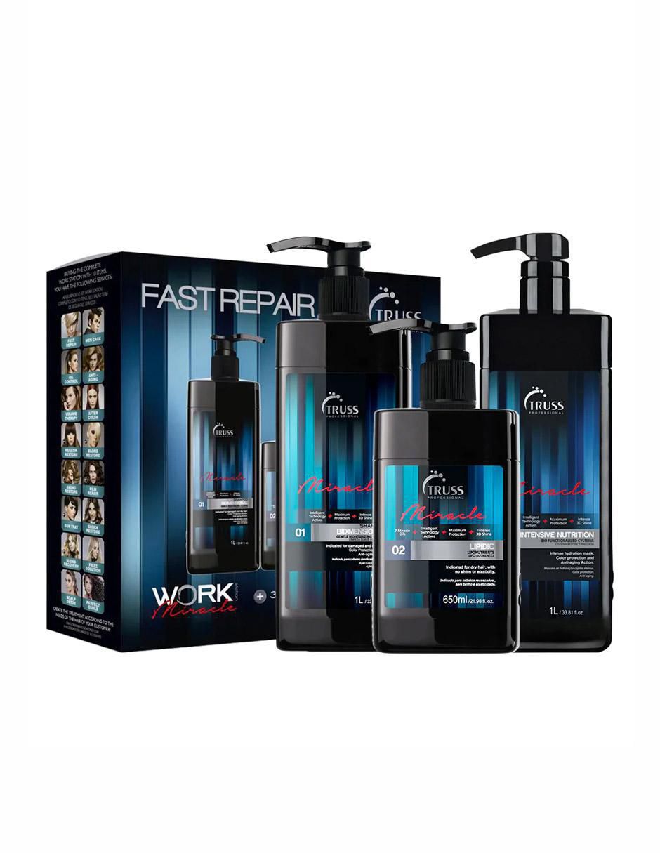 Tratamiento para capilar Fast Repair Miracle 3 Pasos hidratante Fast Repair 4