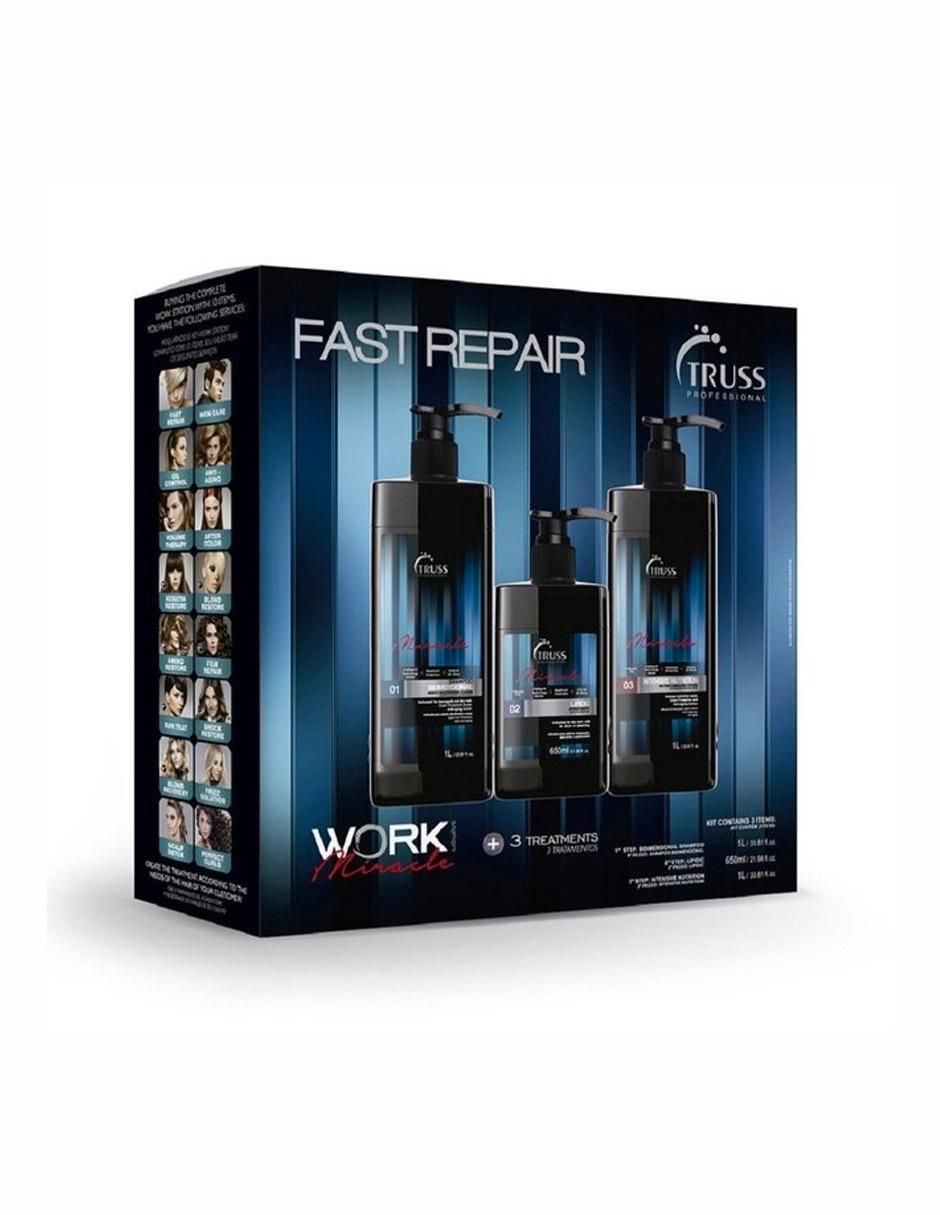 Tratamiento para capilar Fast Repair Miracle 3 Pasos hidratante Fast Repair 3