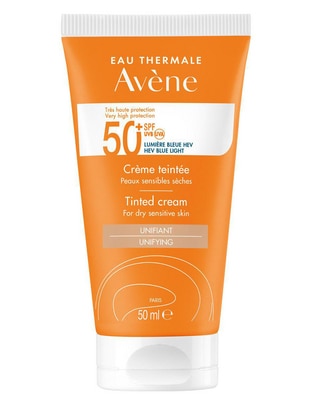Protector solar FPS 50 crema solar con color Avène Gama Naranja 50 ml