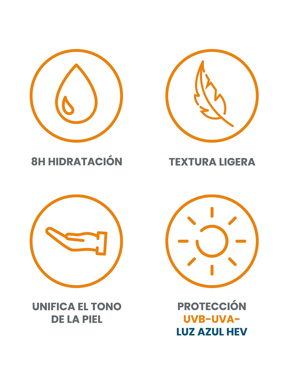 Protector solar FPS 50 crema solar con color Avène Gama Naranja 50 ml