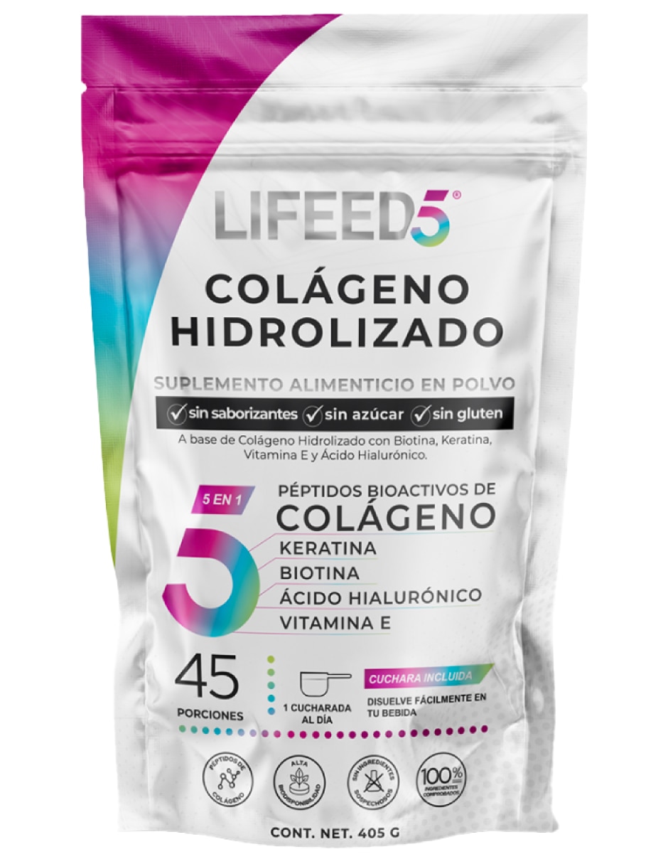 Colágeno Hidrolizado en Polvo + Biotina Keratina Acido Hialurónico Vitamina E 1