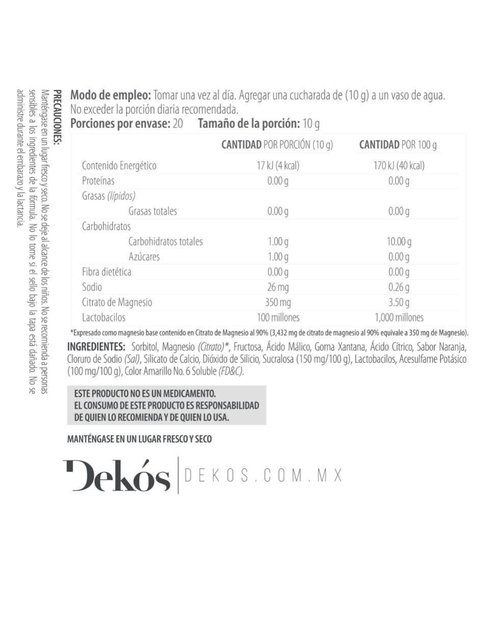 Set de suplementos alimenticios Dekós