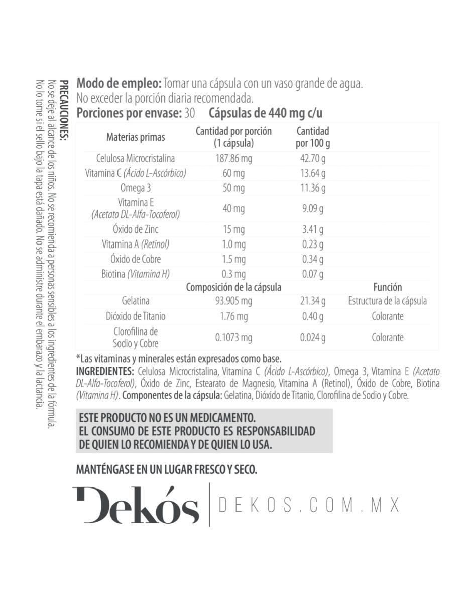 Set de suplementos alimenticios Dekós