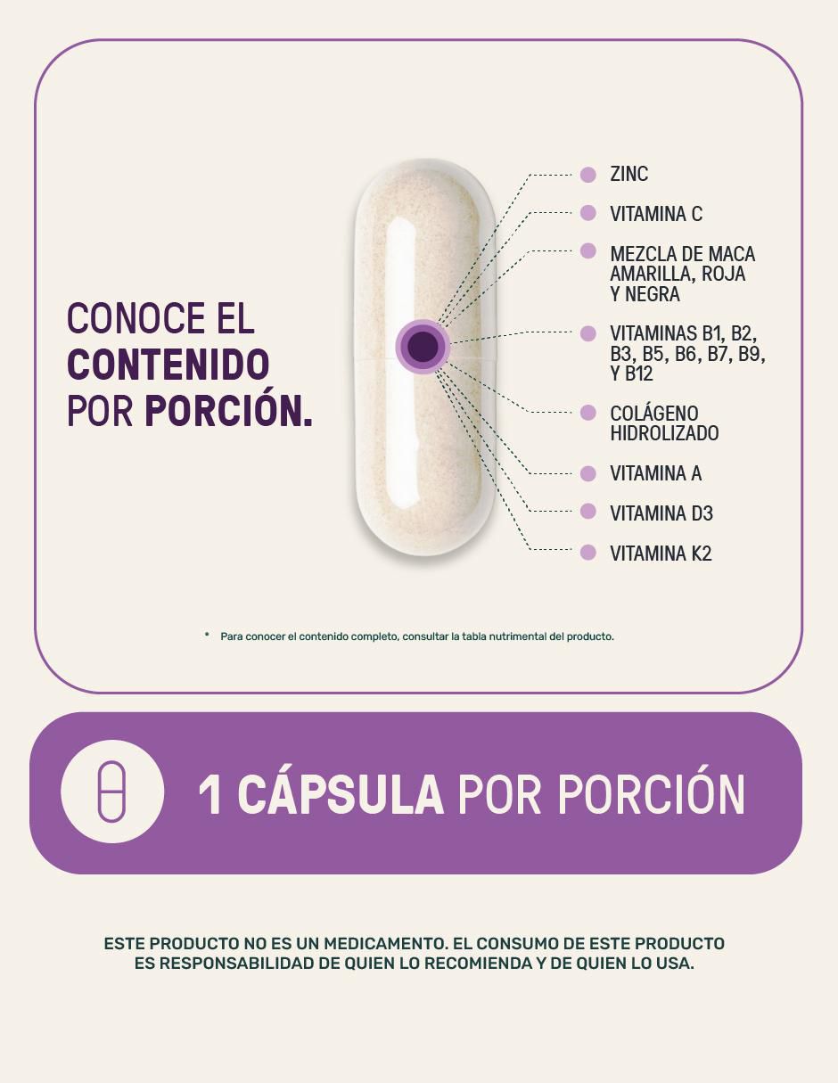 Multivitamínico para mujer con colágeno hidrolizado, biotina, ácido fólico, vitamina a, c, d, b12 y zinc, 360 cápsulas. Vitamina life360+ para mujer