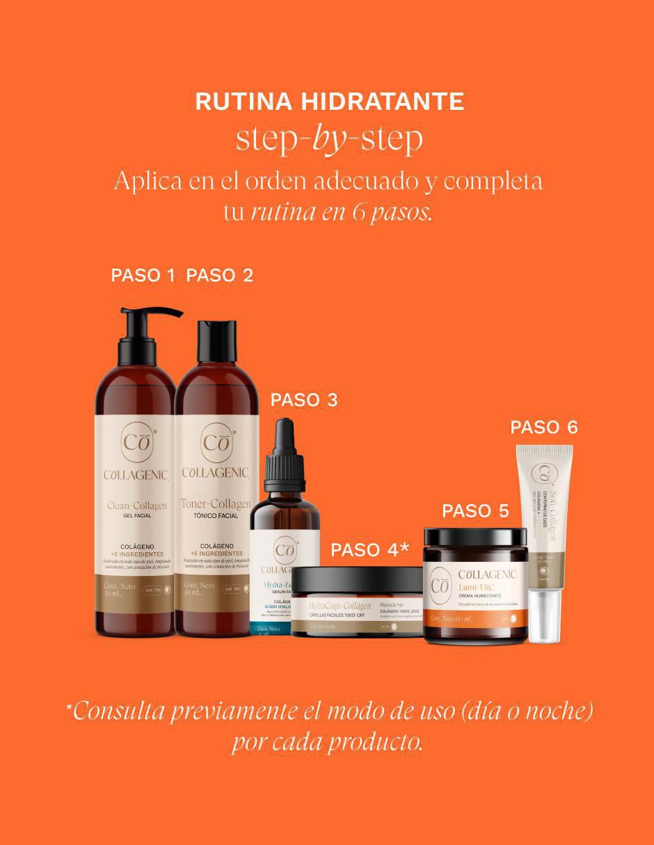 Crema facial recomendada para aclarar día y noche Collagenic todo tipo piel